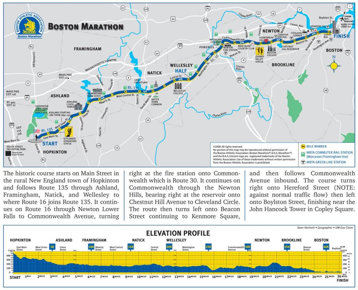 Boston marathon relyefin