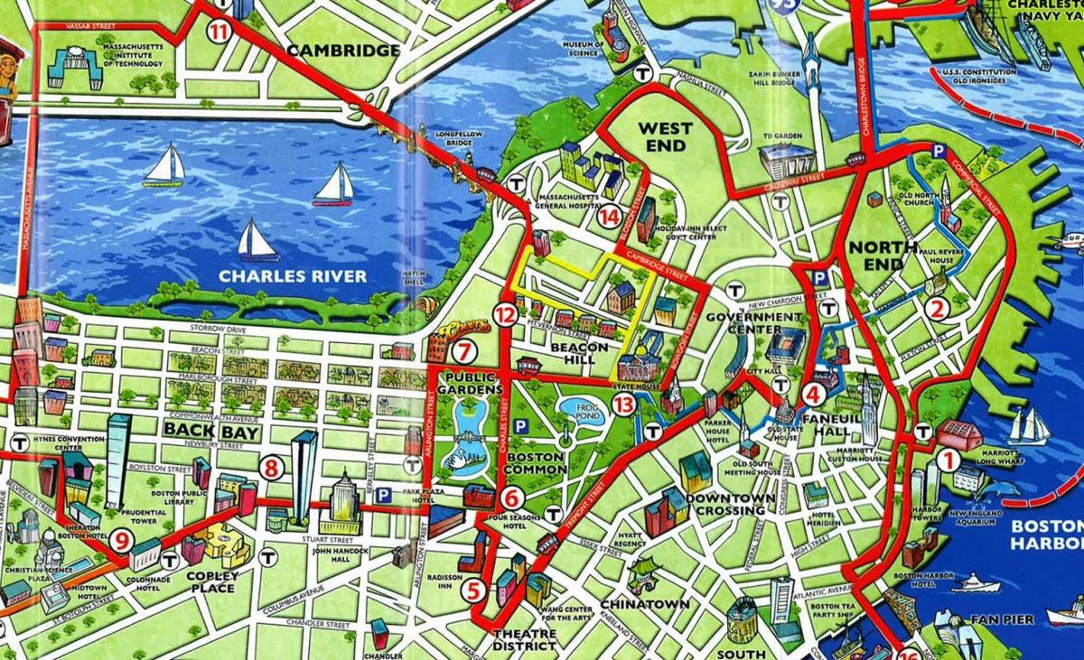turizm xəritəsi Boston