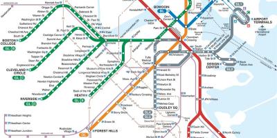 Kart Boston metro