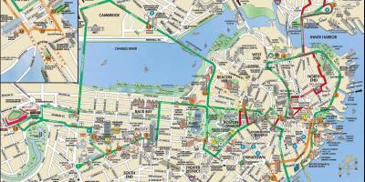 Boston avtobus turları üzrə xəritə
