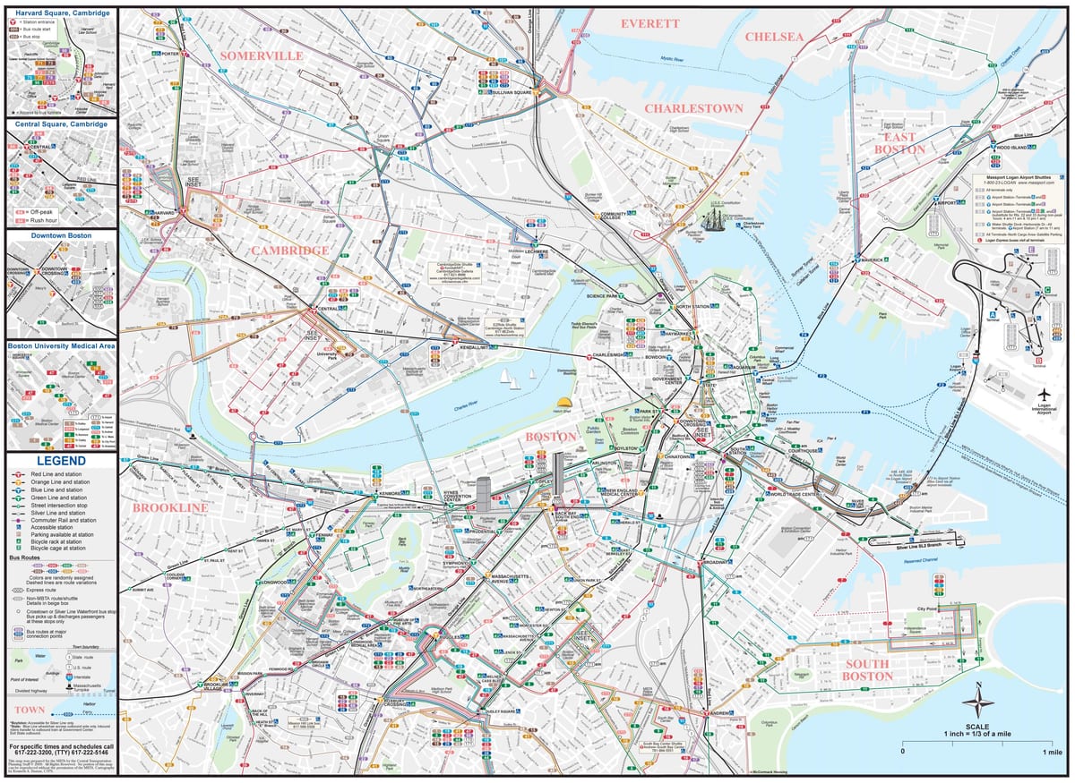 Mbta avtobus xəritə