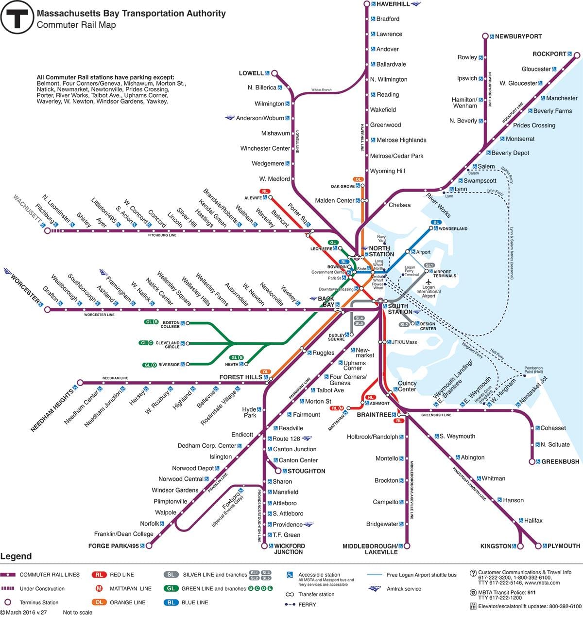 Boston dəmir yolu vağzalı xəritə