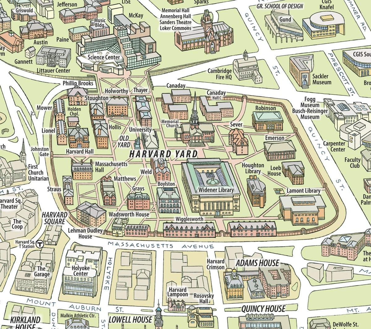 xəritəsi Harvard universitetinin