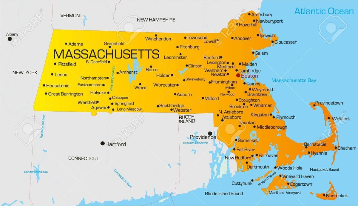 Massachuset xəritə