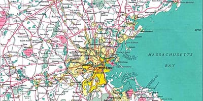 Xəritə böyük Boston