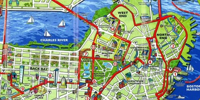 Turizm xəritəsi Boston
