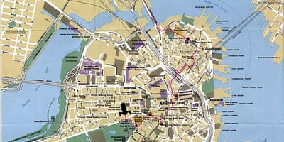 Boston şəhərinin xəritəsi