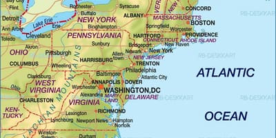 Boston xəritədə ABŞ