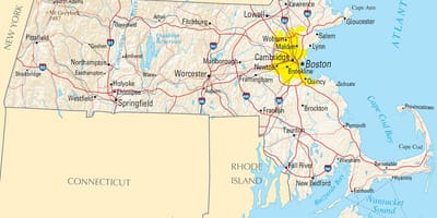 Boston xəritədə